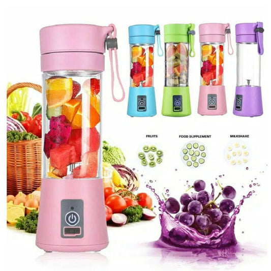 Portable USB Rechargeable Blender – Mini Electric Juicer for Fresh Fruit Smoothies On-the-Go!